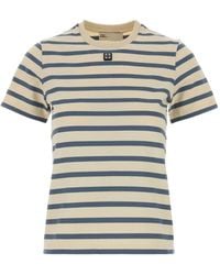 Tory Burch - Striped Cotton T-Shirt - Lyst