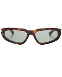 Saint Laurent - Occhiali Da Sole Squadrati Con Effetto Tartarugato - Lyst