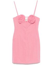 Blumarine - Floral-Appliqué Mini Dress - Lyst