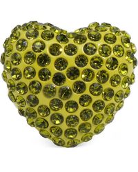 Bimba Y Lola - Lime Crystals Heart Ring - Lyst