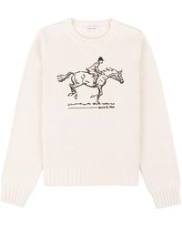 Sporty & Rich - Horse-Embroidered Sweater - Lyst