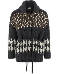 Brunello Cucinelli - Cardigan Con Paillettes - Lyst