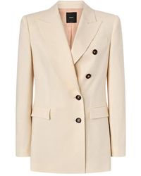 Pinko - Double-Breasted Jacket With Pockets - Lyst