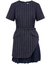 Jonathan Simkhai - Vestido Corto Blakely A Rayas Diplomáticas - Lyst