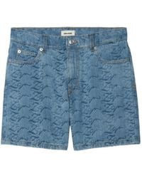 Zadig & Voltaire - Sadys Print Denim Shorts - Lyst