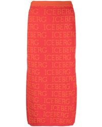 Iceberg - Intarsia-knit Midi Skirt - Lyst