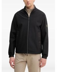 EA7 - Zipped Geometric Bomber Jacket - Lyst