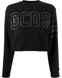 Gcds - スタッズロゴ クロップド スウェットシャツ - Lyst