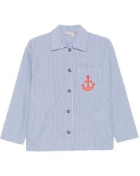 Stella Nova - Anchor-Patch Striped-Pattern Shirt - Lyst