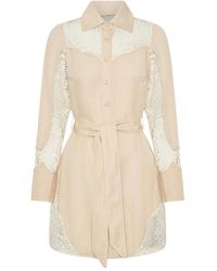 Ixiah - Lace-Embroidered Mini Dress - Lyst