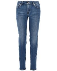 7 For All Mankind - Y2K Whiskered Zip-Detail Jeans - Lyst