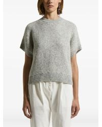Peserico - Round-neck Short-sleeve Sweater - Lyst
