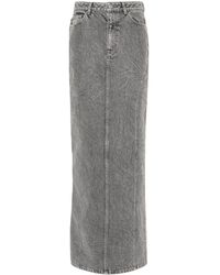ROTATE BIRGER CHRISTENSEN - Crystal-embellished Denim Maxi Skirt - Lyst