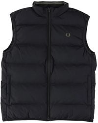 Fred Perry - Quilted Logo-Embroidered Gilet - Lyst
