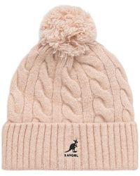 Kangol - Cable-Knit Pom-Pom Beanie Hat - Lyst
