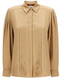 Max Mara - Mstvongola Pleated-Bib Shirt - Lyst