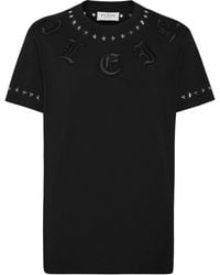 Philipp Plein - Gothic-Logo Round-Neck T-Shirt - Lyst