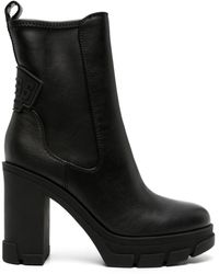 Guess USA - Xeno Platform Leather Boots - Lyst