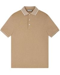Canali - Poloshirt Met Contrasterende Afwerking - Lyst