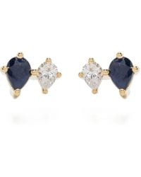 Adina Reyter - 14Kt Premier Amigos Sapphire And Diamond Earrings - Lyst