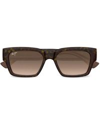 Maui Jim - Gafas de sol Kenui con montura cuadrada y efecto de carey - Lyst