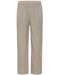 GONGDID DESIGN - Plissé-Effect Striped Trousers - Lyst