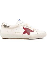 Golden Goose - "Super Star" Leather Upper Suede Star Laminated Heel - Lyst