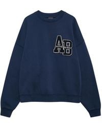 Anine Bing - Miles Letterman Embroidered-Logo Sweatshirt - Lyst