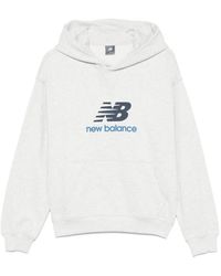 New Balance - Hoodie Mit Logo-Print - Lyst