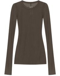 Rick Owens - Haut Côtelé À Manches Longues - Lyst