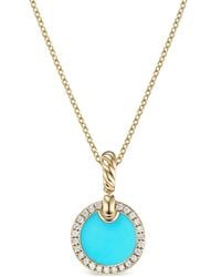 David Yurman - 18Kt Petite Dy Elements Diamond Necklace (17.8Mm) - Lyst