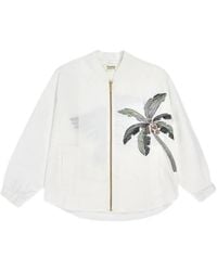 Psophia - Palm-Print Zip Jacket - Lyst