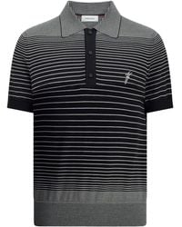 Ferragamo - Striped Polo Shirt - Lyst