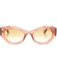 Gucci - Interlocking G-Logo Oval-Frame Sunglasses - Lyst
