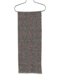 Destin - Check-Pattern Fringed Scarf - Lyst