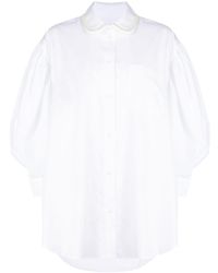 Simone Rocha - Pearl-embellished Cotton Shirt - Lyst