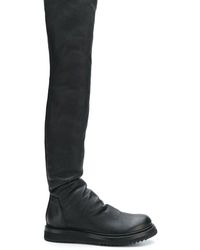 rick owens thigh high sneakers