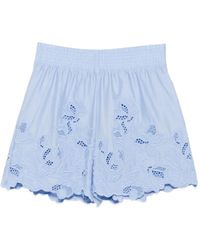 Ermanno Scervino - Broderie-Anglaise Scalloped Shorts - Lyst