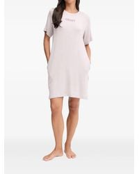 DKNY - Logo-Print Short-Sleeve Nightdress - Lyst