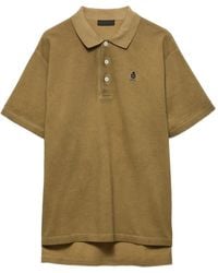 Prada - Geverfd Katoenen Poloshirt - Lyst