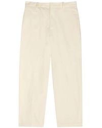 Jil Sander - Chalk Straight-Leg Trousers - Lyst