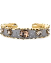 Victor Velyan - Embellished Ruffle Cuff Bracelet - Lyst