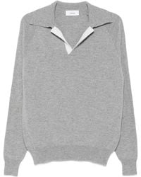 Lardini - Contrast-Trim Long-Sleeve Sweater - Lyst
