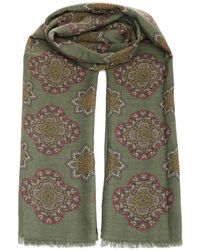 Al Duca d'Aosta - Patterned Fringed Scarf - Lyst