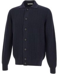 FILIPPO DE LAURENTIIS - Wool Button-Down Cardigan - Lyst
