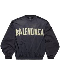 Balenciaga - Tape Type Cotton Sweatshirt - Lyst