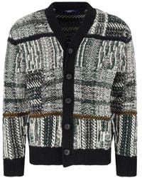 Junya Watanabe - Cardigan En Maille Intarsia À Carreaux - Lyst