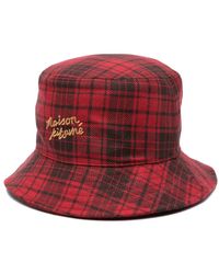 Maison Kitsuné - Checked Bucket Hat Accessories - Lyst