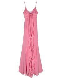 Blumarine - Vestido de fiesta con aplique de rosa - Lyst