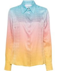 Casablancabrand - Pastel Gradient Silk Shirt - Lyst